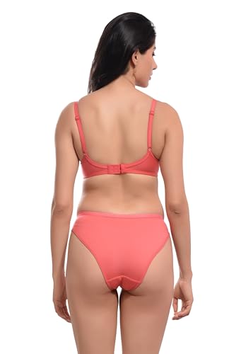 Image of REALSIDE Women Cotton Bra Panty Set for Lingerie Set|Bra Panty Set | Panty Bra Set for Women Women Lingerie Set A Beautiful Combo Pack of 3-Black,Green,Pink