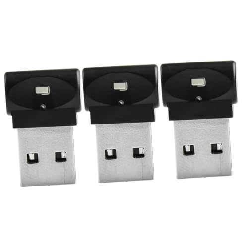 OUNONA 3pcs Practical USB Car Atmosphere Light Mini Led Decorative Lamp for Vehicles Home Office Soft Glow for Trunk Ceiling Desk USB Connection