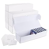Vcgmo Trading Card Storage Box, 8-Pack 1100 Count Corrugated Cardboard Storage Box for TCG/MTG/Magic/Baseball Cards, Bulk Storage Box for Collectible Game Cards with Dividers & Box Sleeves