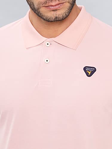 Image of TECHNOSPORT Men's Polyester Slim Fit Active Polo T-Shirt - (MTOR31-P)