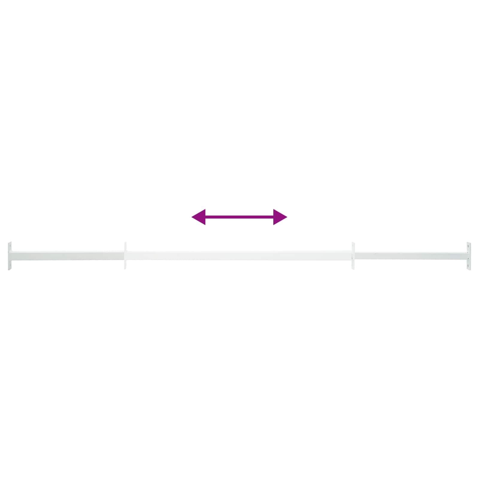 Barre de Sécurité Réglable 71-120 cm, Protection Anti-effraction Fenêtre (3, Blanc)