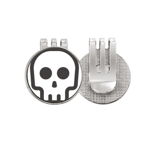 Marcador de pelota de golf con clip magnético Stupify Skeleton esmalte de alta resistencia