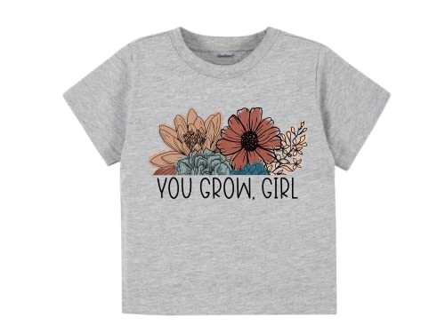 you grow girl shirt girl power toddler shirt girl shirt women empowerment kid baby t shirt (3T, white)3