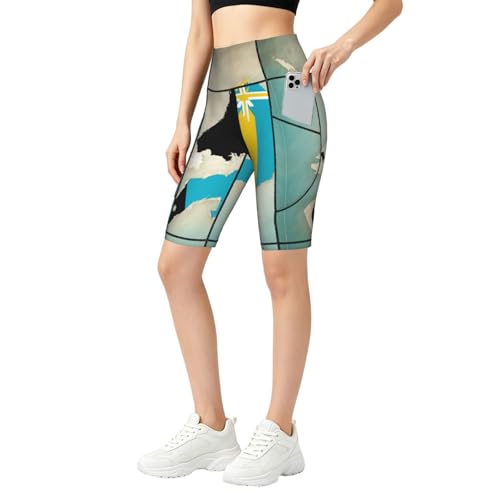 Short de sport femme Bahamas avec poches latérales et taille haute