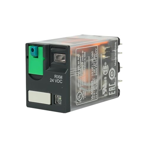 Relé RXM3AB2 3NO/3NC 24VDC 230VAC automatización industrial carril DIN aplicaciones compactas