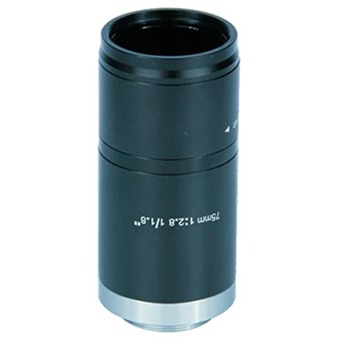 Microscope 5MP Manual Iris Lens 4/6/8/12/16/25/35/50mm 75mm Fixed Focal F2.0 1/1.8Inch C-Mount Light(75mm FA Lens)