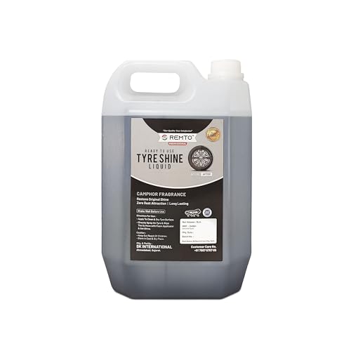 Image of Bike & Car Tyre Polish 5 Liter Extreme Black Shine - Long Lasting Gloss & Dirt Repellent | Prevents Fading and Cracks | Non-Greasy, Pleasant Camphor Fragrance (Grey)