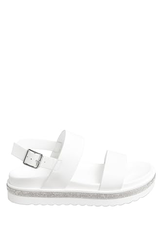 Yours - Sparkle Flatform Sandals In Extra Wide Eee Fit (Remove Off Cs 15/07) - Women's