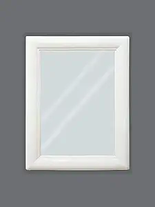 Morges Rectangular Wall Hanging Mirror for Makeup for Home Bathroom Living Room and Wash Basin (Cream) Pack of 1