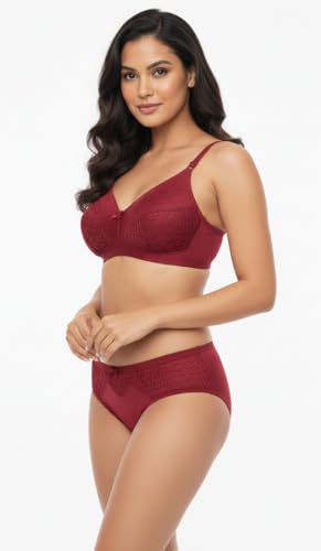 Image of Women's Everyday Cotton Bra | Medium Coverage | Non-Padded Bra | Non Wired | Seamless Moulded Cups | Anti Bacterial Tech | Keeps You Fresh | No Slip Soft Straps | (Flora Set)