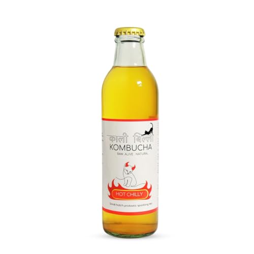 Image of KAALI BILLI Kombucha Hot Chilly, Pack of 1 | Fermented Tea, All Natural, Gut Healthy Drink | 1 x 250ml | Vegan, Preservative free, Low calorie, Low sugar
