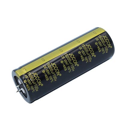 2PC 15000 uf 100v JCCON Black Gold Audio Amplifier Filter Capacitor 35x100 Two pins