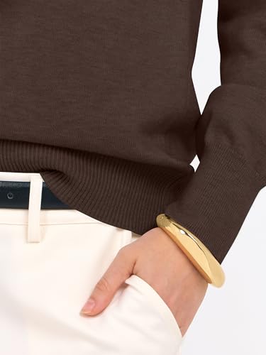 Image of ANRABESS Women's Long Sleeve V Neck Basic Sweaters | Classic Pullover Tops,Soft Loose,Business Casual Work,Travel Vacation,All Day Wear,Fall Spring Outfits,Winter Layer Clothing