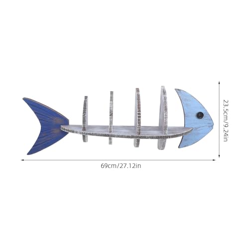 Étagère murale bois design poisson style méditerranéen chic