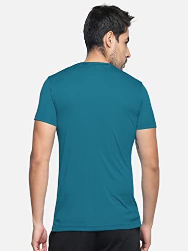 Image of BULLMER Solid Cotton Blended Half Sleeve Round Neck Tshirt for Men