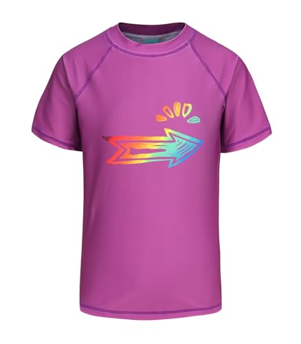 Image of Girls Short Sleeve Rash Guard Swim Shirt Girls Sun Protection Swimsuits Quick Dry Surf Tops Bathing Suits for Girls