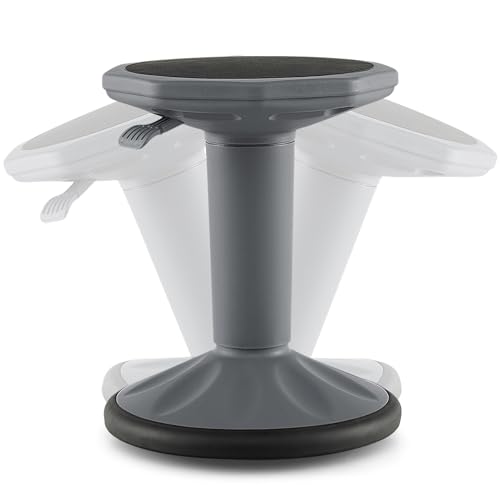 Image of Giantex Wobble Stools for Classroom Seating - Wiggle Stool with Adjustable Height, 24 inch Active Learning Stool, Sitting Balance Chair for School, Office Stand Up, Flexible Seating Wobble Chair, Grey
