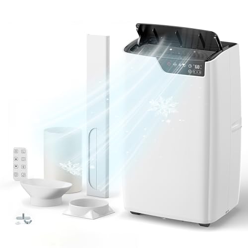 Image of 16,000 BTU Portable Air Conditioner Cools Up to 800 Sq.Ft, 5-in-1 Portable AC Unit with Cool, Fan, Dehumidifier, Sleep, 24H Timer,LED Display & Remote Window Kit for Bedroom Dorms Apartment