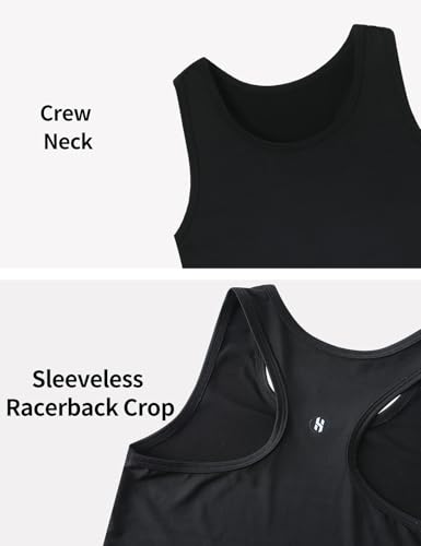 Girls Tank Tops Racerback Crewneck Sleeveless Athletic Quick Dry Shirts Workout Yoga 5-14 Years2