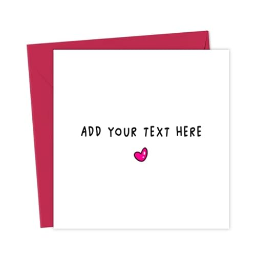 Personalised Add Your Own Text Greeting Card | Custom Front 