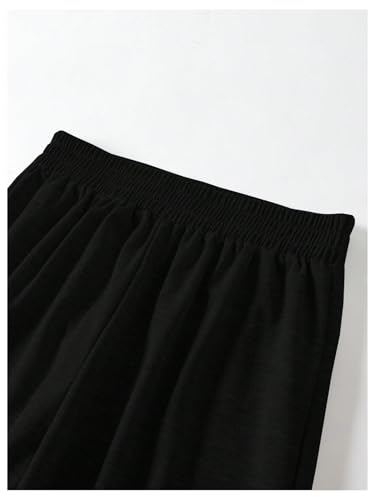 SHENHE Women's Wide Leg Sweat Pants Y2K Striped High Waist Baggy Workout Gym Sweatpant3