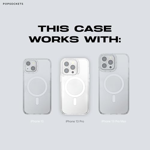 Image of PopSockets iPhone 13 Pro Phone Case with MagSafe, Wireless Charging Compatible, Yellow - Mist