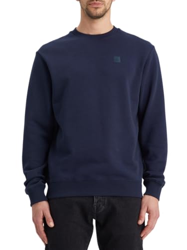 Scotch & Soda Herren Essential Badge Logo Crewneck Sweatshirt, Night, M – Ansicht 1
