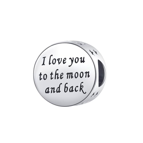 Image of Sparkling Lucky Star Charm Compatible Pandora Charm Bracelet Bead I Love You Gift for Women Pendant Jewelry