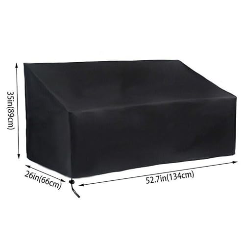 Housse de banc imperméable et bâche de protection pour mobilier 2 places de jardin