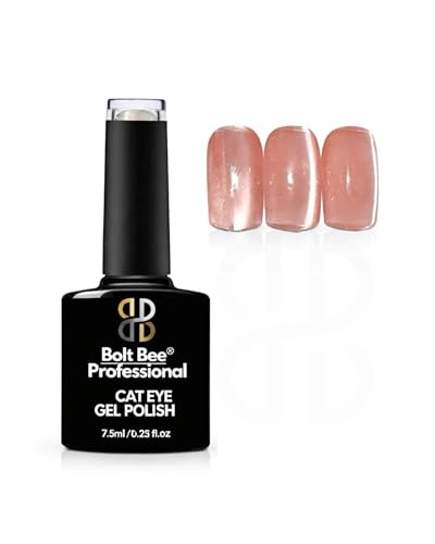 Image of Bolt Bee Silk Cat Eye Magnetic UV Gel Nail Polish - Glass Bead Cat Eye Effect, Long Lasting Chip Resistant, Professional Nail Art Gel, UV LED Lamp Cure, Smooth Shimmer Finish (GLASS 01)