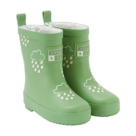 Grass & Air Olive Green Colour-Changing Kids Wellies, Unisex Childrens Welly Boots for Babies, Toddlers and Children, Pale Green (UK_Footwear_Size_System, Little_Kid, Numeric, Medium, Numeric_8) Cover