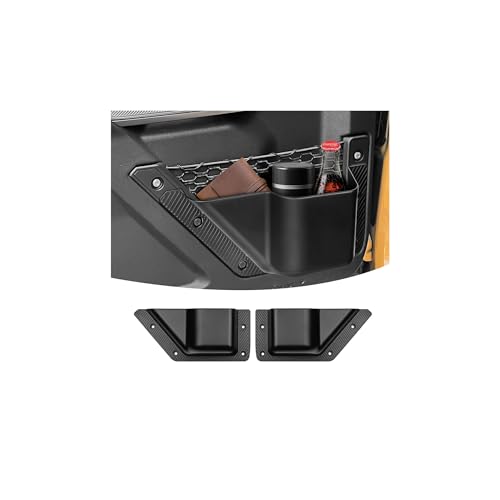 DWKJMYCP 2PCS Front Door Storage Pockets Compatible with 2021-2025 2026 Ford Bronco Accessories Cup Holder Side Organizer Box for Bronco Storage 2/4 Door (Not Sport)