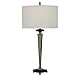 Uttermost 26352-1 Osten - One Light Table Lamp, Antiqued Brushed Brass Finish with Light Beige Linen Shade