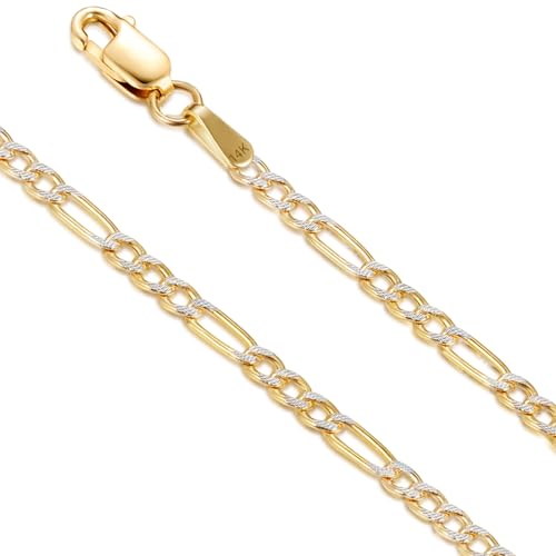 MAX + STONE Real 14K Gold Chain for Women & Men | 18 Inch or 20 Inch, Anti-Tarnishing, Hypoallergenic and Lightweight Chains with Secure Lobster Clasp in Various Designs