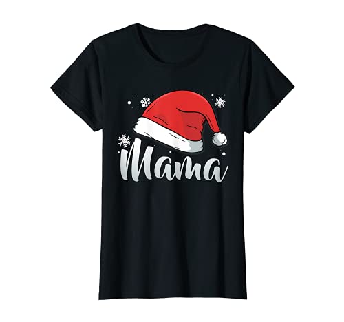 Femme Pyjama de Noël assorti avec inscription « Mama Christmas » T-Shirt