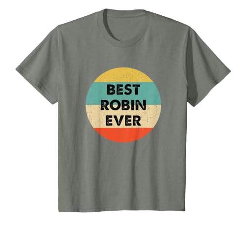 Robin Name T-Shirt, Youth, Olive Heather, X-Small