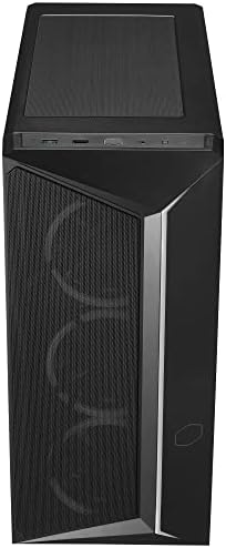 Cooler Master CMP 510 PC Case - Mid-Tower Chassis with ARGB Strip, Mesh Front Intake, 3 x 120mm ARGB Fans, Tempered Glass Side Panel, Versatile Cooling & Component Support, Breathable PSU Shroud