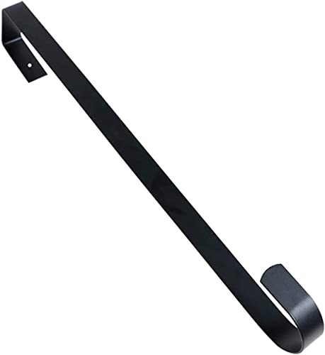 25,4 cm Kranzaufhänger für Haustür, Kranz Metallhaken für Haustür Weihnachtsdekoration, über Tür Kranz Haken Halter Schwarz Cover