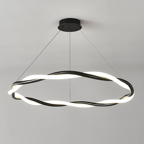 Lampe suspendue pour éclairage de salle à manger et salon au design spirale