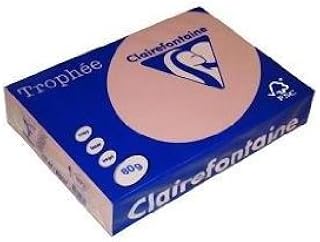 Clairefontaine 1973C - Caja de papel de color contiene 5 packs. - A4, 80g/m2, Resma de papel (nº de hojas: 500) por pack. Total de hojas por caja: 2500 - Color: Rosa