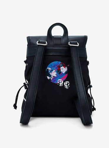 Arcane Graffiti Glow-In-The-Dark Slouch Mini Backpack BLACK NONE3