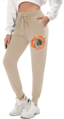 FULLSOFT Fleece Lined Sweatpants for Women-Thermal...