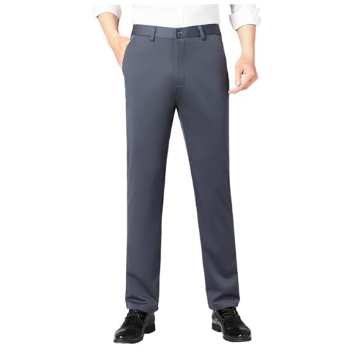 Gentyfit Mens Pants, timelessflex - Men's high Stretch Straight fit Pants, Lightweight Casual with Pockets, Mens Trousers