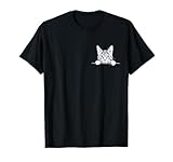 Cute Cat Peeking - Cat Pocket Design - For Cat Lovers T-Shirt
