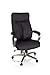 Produktbild hjh OFFICE 750034 Drehstuhl XXL Grand 100 Kunstleder Schwarz Chefsessel bis 180kg belastbar, Kopfstütze neigbar, Wippfunktion, Lederimitat