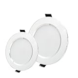 2Pcs Downlight 3W 5W 7W 9W 12W 15W Round Recessed Lamp AC 220V 230V 240V Spot Lighting (Size : Clod White_12w)