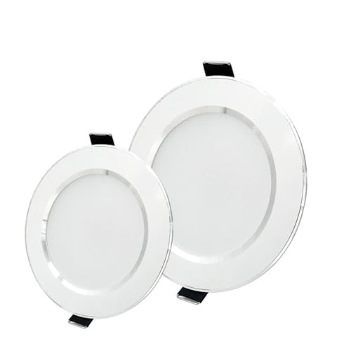 2Pcs Downlight 3W 5W 7W 9W 12W 15W Round Recessed Lamp AC 220V 230V 240V Spot Lighting (Size : Clod White_12w)
