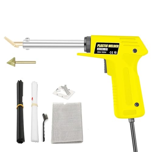 RVIFY Soudeuses électriques Poste à souder Plastique 30-100 W, kit de soudage Plastique avec Pointes de Fer à souder, Outil de réparation de Surface(Set)