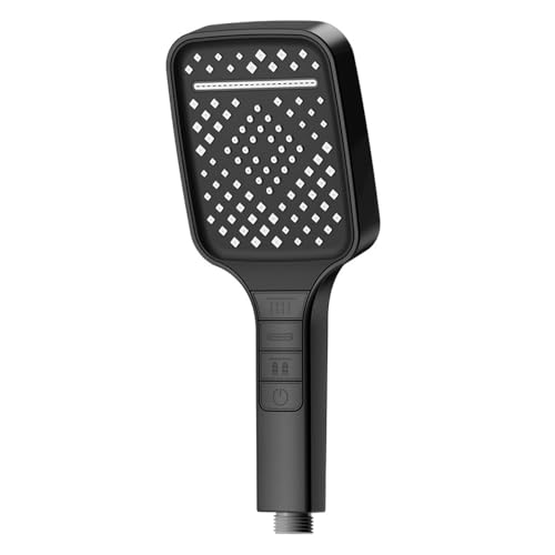 Pommeau de Douche Grand Carré - Douchette à Main Économie d'Eau Haute Pression - 7 Modes pour...