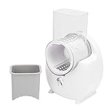 Elektrische Käsereibe, Käseschredder aus Edelstahl, Automatische Gemüseschredder Salatmaschine mit 4 Klingen für Obst, Kartoffeln (EU-Stecker)